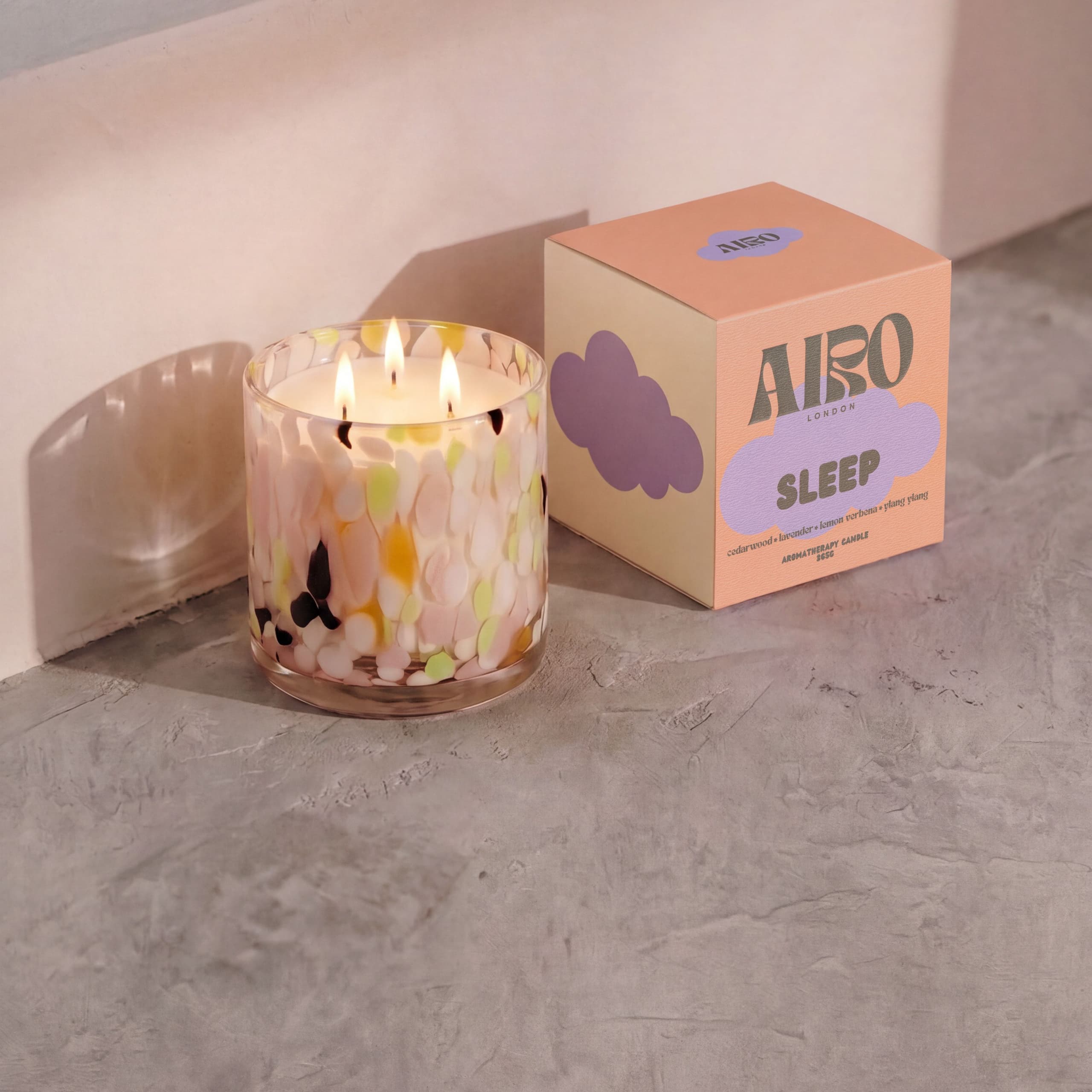 The Relaxation Candle in a naturally lit setting