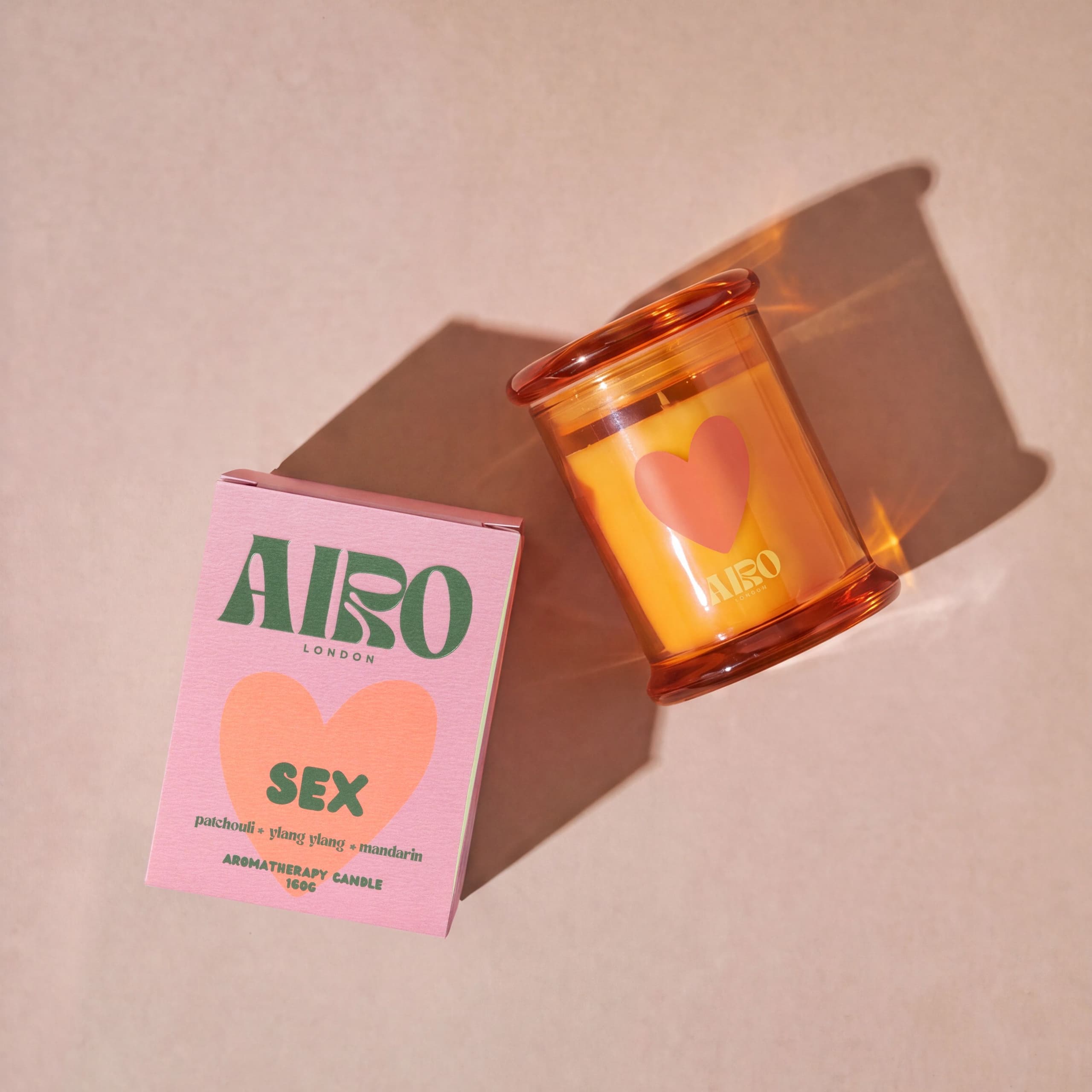 The Seductive Candle and its box, seen from above